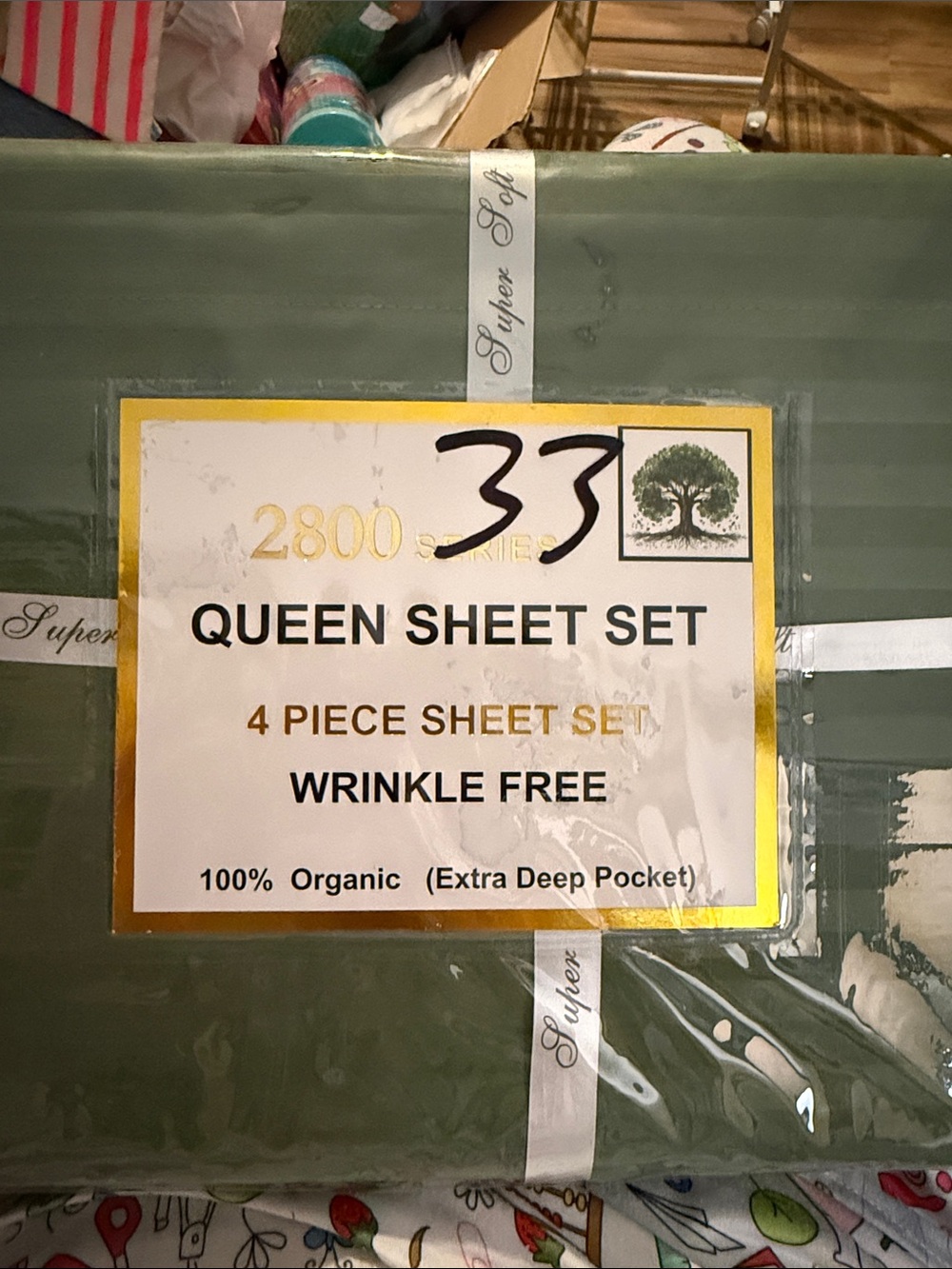 Queen Sheet Set - Olive Green 4-Piece Wrinkle Free